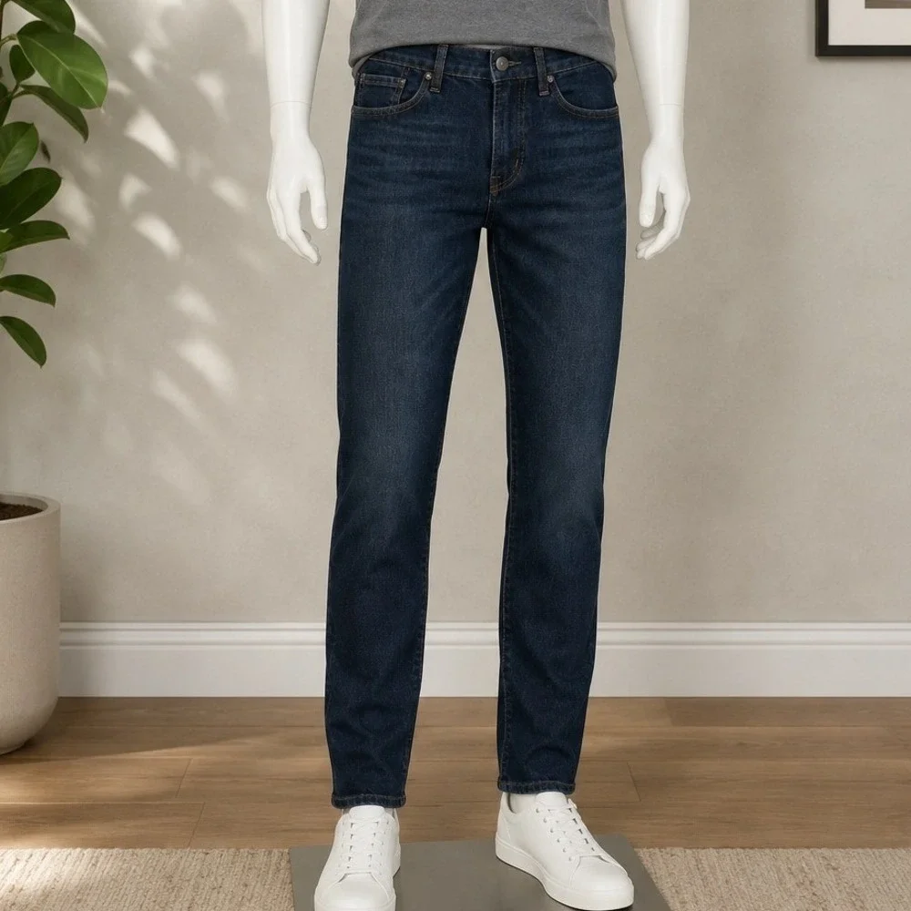 Aeropostale Mens Jeans Slim Straight Faded Black Stretch Denim 28x32